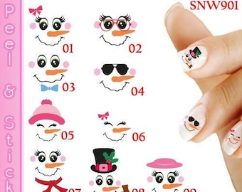 Christmas Santa Hat Nail Art Decal Sticker Set CMS038 | Etsy