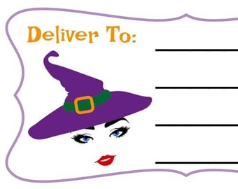 Deliver To Labels (STICKERS) Witch, Cacti, Religious, Flag Perfect Gift