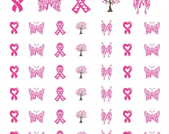 In Memory Awareness Ribbon Nail Decal Stickers Peel and Stick RIB915