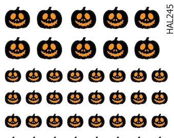 Pumpkin King Halloween Trick or Treat Nail Art Decal Sticker Set HAL245 Perfect Gift