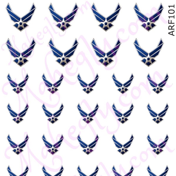 Air Force Blue Nail Art Sticker Set ARF101 Perfect Gift