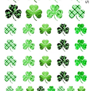 Juego de calcomanías para uñas con trébol de cuatro hojas para el Día de San Patricio SHM901, regalo perfecto