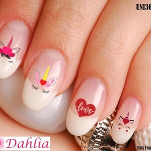 Eenhoorn moeder Valentijnsdag herfst silhouet kleurrijk haar nagelstickers UNI Perfect cadeau
