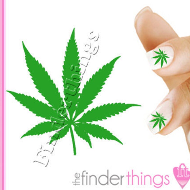 Weed Nail Decals - Etsy