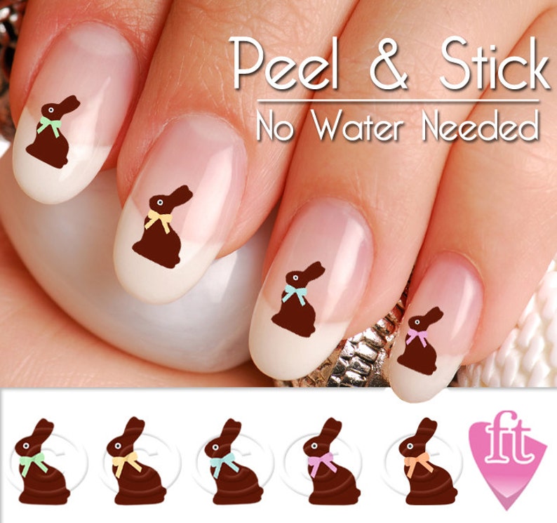 Easter Chocolate Candy Bunny Nail Art Set EST905 image 1