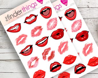 Wedding Love Lips Stickers Precut Sticker Sheets (2x) Perfect for Scrapbooks, Planners, Journals, DIY Crafts & Gifts!