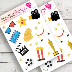 Adesivos Ying Yang de varinha mágica de bigode de filme, folhas de adesivos pré-cortadas (2x), perfeitos para álbuns de recortes, planejadores, diários, artesanatos "faça você mesmo" e presentes!