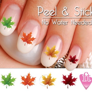Fall, Autumn, Maple Leaf, Halloween, Pumpkin Spice Earrings, Nail Art Decal Sticker Set LEF901 Perfect Gift