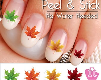 Fall, Autumn, Maple Leaf, Halloween, Pumpkin Spice Earrings, Nail Art Decal Sticker Set LEF901 Perfect Gift