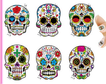 Sugar Skulls/Day of the Dead Nail Art Decal Sticker Set SKU907 SKU911 Perfect Gift