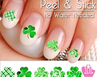 St. Patrick's Day Shamrock Four Leaf Clover Nail Art Decal Sticker Set SHM902
