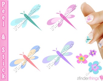 Dragonfly Dragonflies Nail Art Decal Sticker Set DGN901