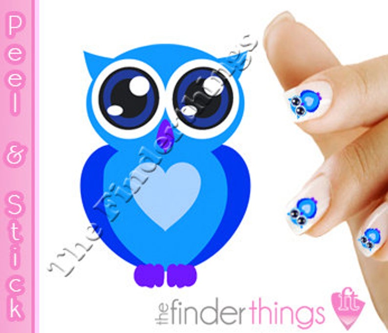 Nail Art Decals Stickers Cute Kawaii Owls Hoot Animals OWL901 Etsy