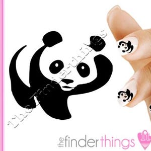 Panda Bear Endangered Awareness Nail Decal Sticker Set PAN101 Perfect Gift