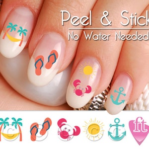 Crab Beach Fun Mix Nail Art Decal Sticker Set SUM906 Perfect Gift