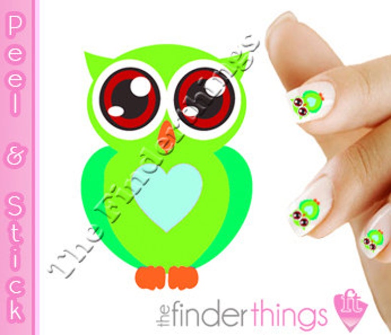 Nail Art Decals Stickers Cute Kawaii Owls Hoot Animals OWL901 Etsy