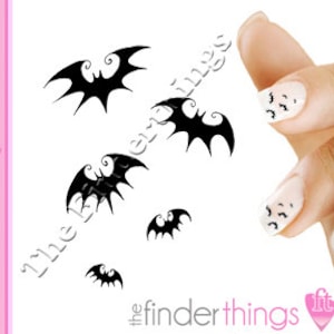 Bats Flying Spooky Nail Art Decal Sticker Set BAT101 Perfect Gift