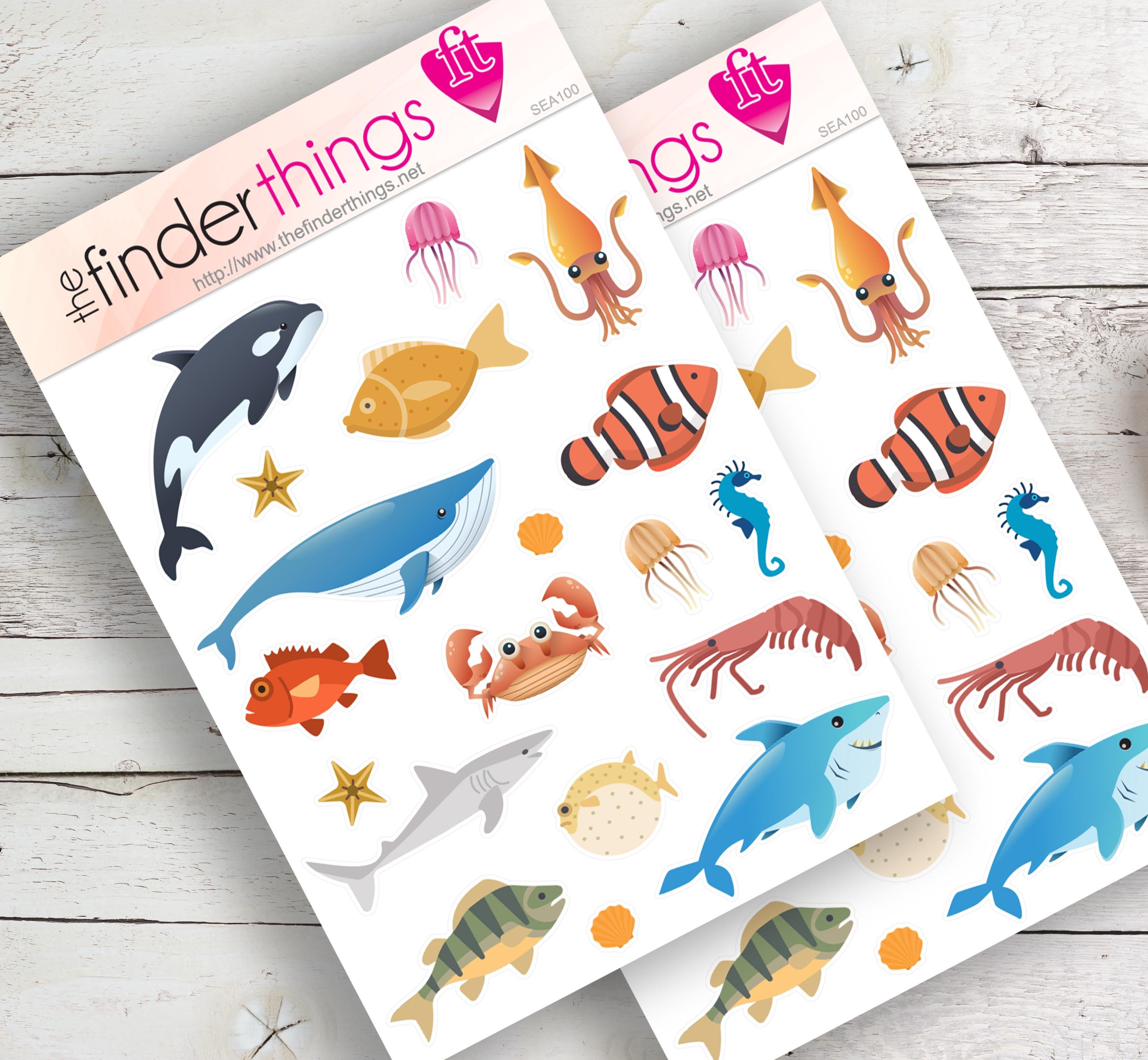 Animal Alphabet Babyshower Monsters Cute Stickers Precut Sticker Sheets ...