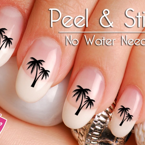 Palm Tree Nail Decals Etsy