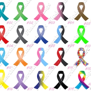 Awareness Support Ribbon Nail Art Decals Stickers RIB902 Perfect Gift
