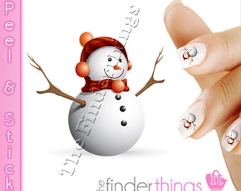 Christmas Snowman Nail Art Decal Sticker Set CMS006 Perfect Gift