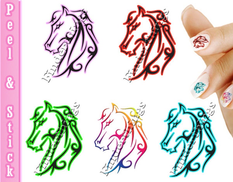 6. Horse and Rider Nail Art Stamp - wide 10