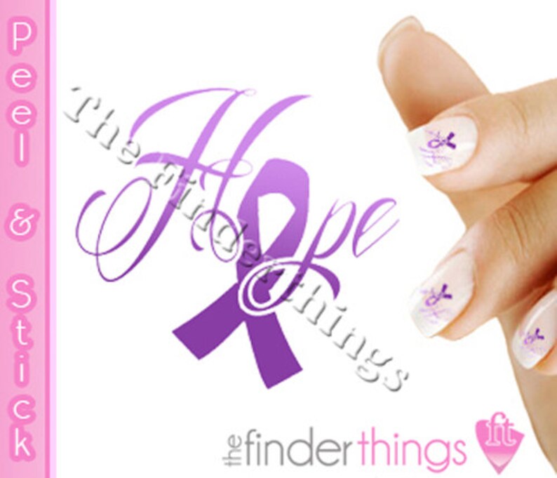 Pancreatic Cancer Awareness Hope Ribbon Nail Art Decal Sticker Etsy