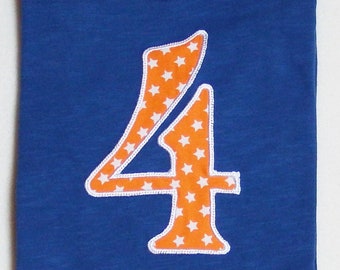 Geburtstagsshirt "Zahl 4" Langarmshirt