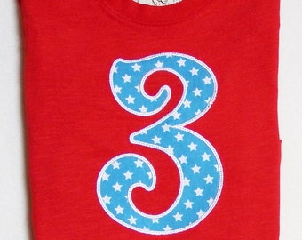 Geburtstagsshirt "Zahl 3"