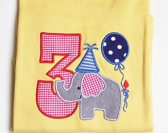 Geburtstagsshirt "Elefant 3" Langarmshirt