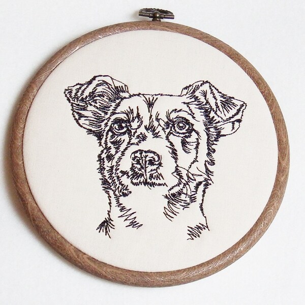 Stickbild im Rahmen "Jack Russell Terrier" (17 cm)
