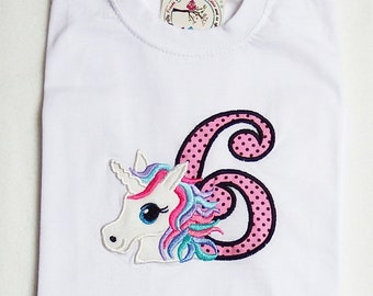 Geburtstagsshirt "Einhorn 6"