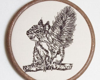 Stickbild im Rahmen "Eichhörnchen" (17 cm)