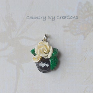 Rose Pendant, Real Snowflake, Preserved Snowflake, Unique Jewelry, rose 2012