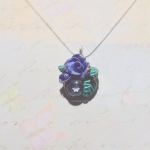 Rose Pendant, Real Snowflake, Preserved Snowflake, Unique Jewelry, rose