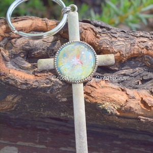 real snowflake key-chain, key chain, real snowflake, preserved snowflake, snowflake key chain, key ring