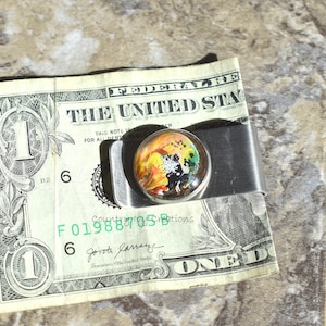 real snowflake, money clip, preserved snowflake, captured snowflake, unique money clip, gift fro him