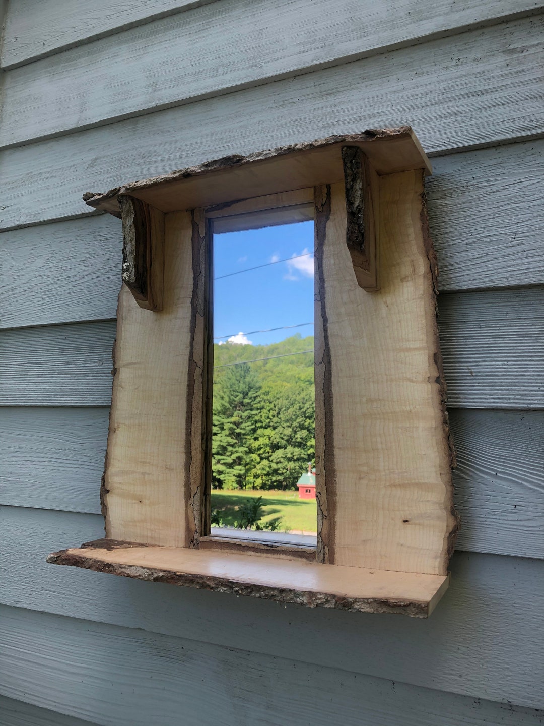 Live Edge Spalted Maple Mirror Frame Arts & Crafts Etsy
