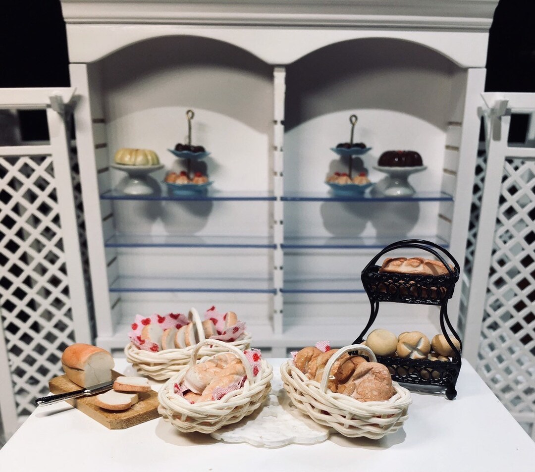 112 Scale Miniature Breads and Rolls, Dollhouse Food Accessory , Fairy