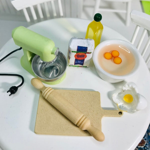 Miniature Baking Accessory Set, Dollhouse Kitchen Accessory, Diorama Accessories for Kitchen