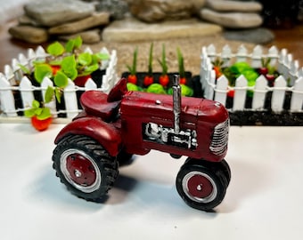 Miniature Tractor, Fairy Garden, Gnome Garden Decor