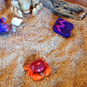 OOAK Miniature Crabs, Fairy Garden Accessory, Terrarium Accessory, Diorama Accessory, Miniature Beach Decor Accessory image 4
