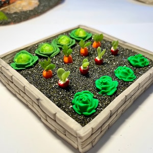 Miniature Vegetable Garden: Handmade Dollhouse or Fairy Garden