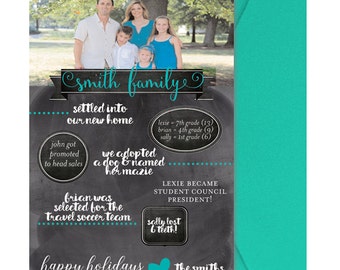 Year in Review Holiday Card - Family Christmas Card - Printed & Shipped