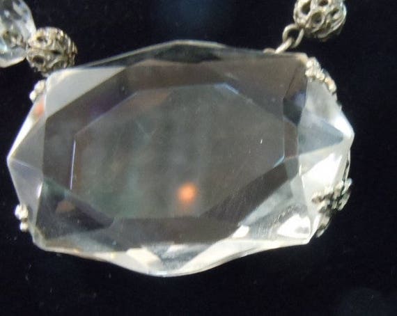 Czechoslovakian 1920's Crystal necklace - Very ni… - image 2