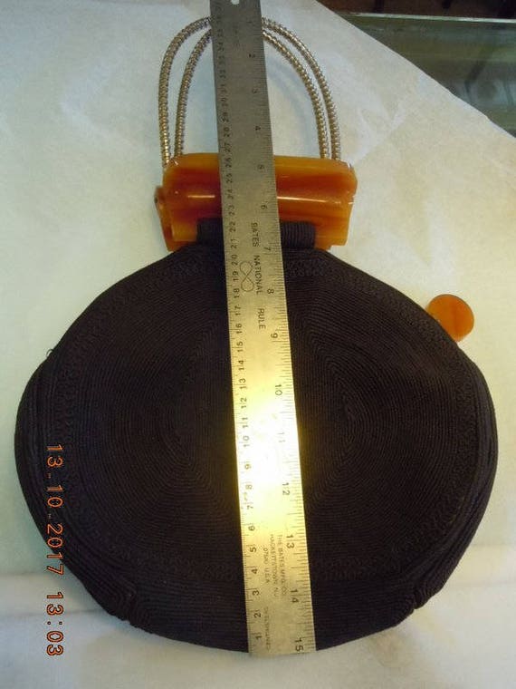 Bakelite genuine corde' purse - 1940's - Great Co… - image 4