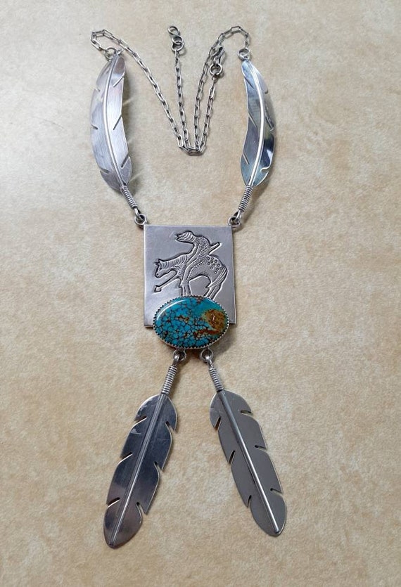 Tammy Nelson Vintage Native American Navajo Spiderweb Turquoise Sterling Silver Bracelet Tammy Nelson Vintage Native American Navajo Spiderweb Turquoise Sterling Silver Bracelet