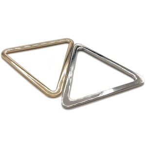 Metal Flat Triangle Loops for Leather working, Dozen Triangles per Pack 12 image 1