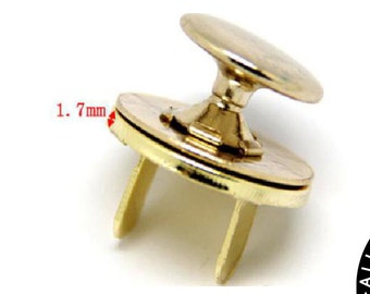 Gold Ultrathin Magnetic Button with Single Nail, 18 mm Magnetic Button, Single Nail Rivet (N003)