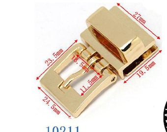 Gold Screw On Belt Buckle, 18.5 mm x 11.5 mm Belt Buckle, (10211)